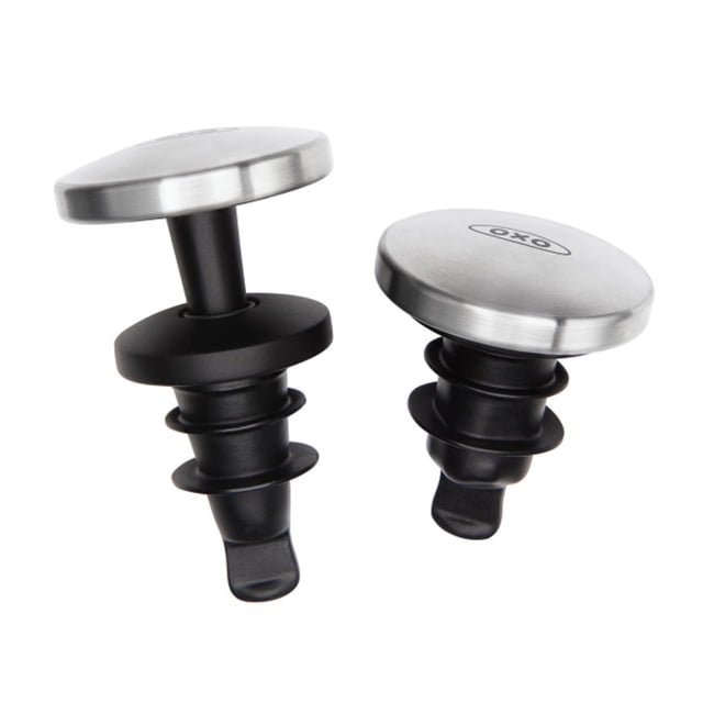 Tapones para vino OXO Steel expandibles, 2 unidades