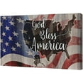 thumbnail image 2 of HFDF Large American Flag and USA Map Wall Art Rustic United States Map Pictures Wall Decor God Bless America Canvas Painting Print Home Decor Artwork for Living Room Bathroom Master 24x16inch Framed, 2 of 6