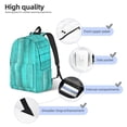 thumbnail image 4 of Lsque Turquoise Wooden2 Pattern Canvas Daypack, Durable Backpack, High-quality Versatile Backpack,Vintage Compact Backpack-Small, 4 of 6