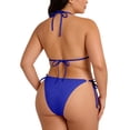 thumbnail image 3 of Raeneomay Women's Plus Size Checkered 2 Piece Bikini Set, Halter Tie Side Swimsuit 0XL-4XL, 3 of 8