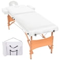 thumbnail image 1 of vidaXL 2-Zone Folding Massage Table 10 cm Thick White, 1 of 5