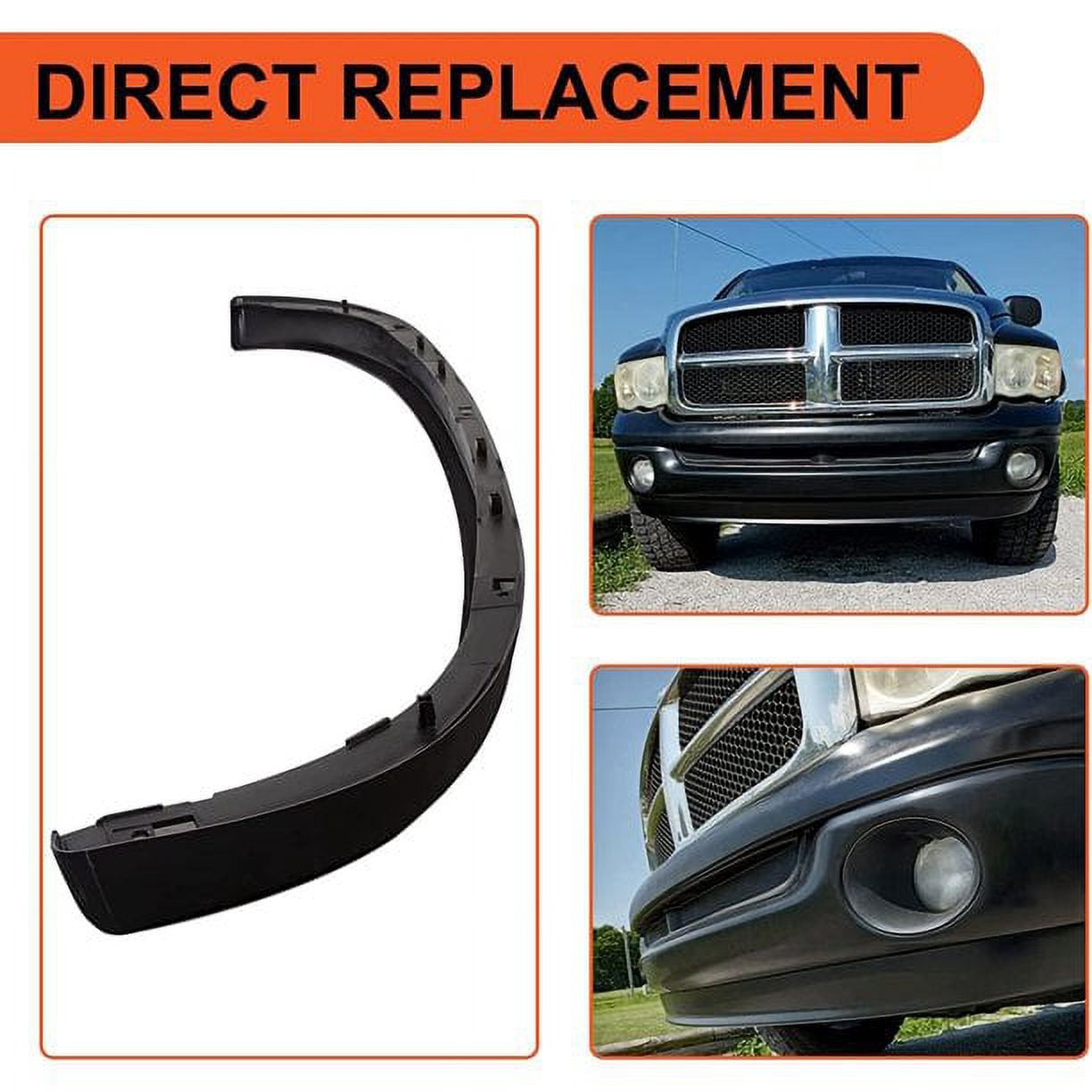 Kojem Front Bumper Air Deflector Dam Lower Lip for 2002-2008 Dodge Ram 1500 2003-2009 Ram 2500 3500 Pickup Truck Replaces CH1090125 55077337AB 55077337AD