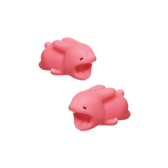 iPhone & Android Cable Protectors Animal Biters - 2pk Bunny