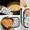 thumbnail image 5 of Yayeee Oven Mitts and Pot Holder Set of 2 Heat Resistant Kitchen Gloves Baking Hot Pad, White Stars, 5 of 5