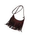thumbnail image 1 of Sac à Bandoulière Sac à Main à Pampilles Mode Sangle Ajustable Sacoche Sac Moderne Haut Femme Brun, 1 of 8