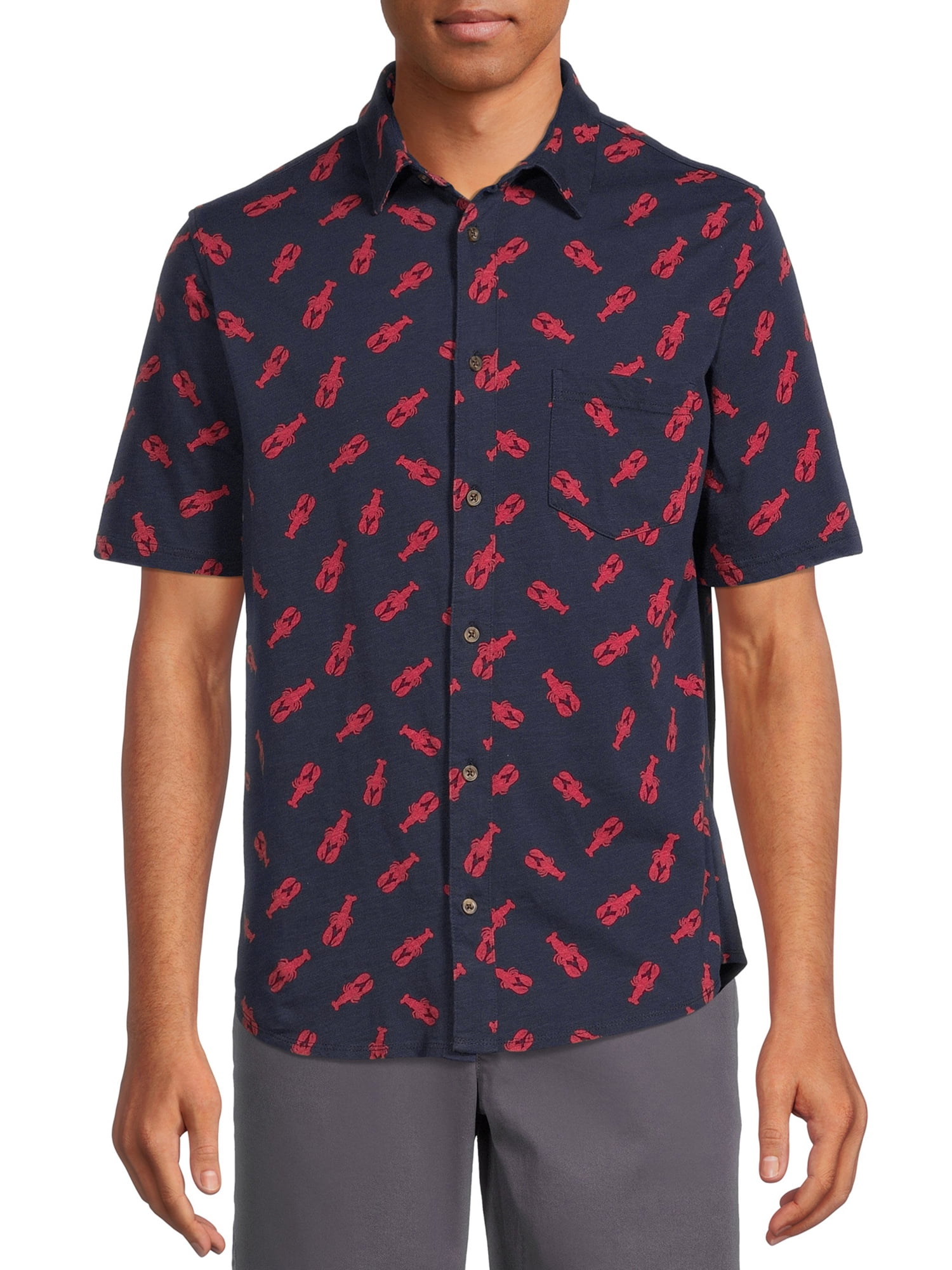 Men's Knit Button Down Shirt