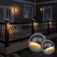 thumbnail image 4 of CHAO Paquete de 12 luces LED de bajo voltaje para terraza, 2,5 W, impermeables, IP67, luces decorativas para exteriores, luces para vallas, luces para postes de jardín, color cálido de 2700 K, 12-36 V, 4 of 5