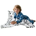 thumbnail image 5 of Giant Lifelike Tiger Stuffed Animal Plush Toy, 43"-67" Realistic Big Cat with Soft PP Cotton Fill, Detailed Stripes & Safe Stitching, Perfect Gift for Kids 3+ and Home Decor., 5 of 8