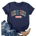 thumbnail image 2 of Womens T Shirts Tops Printing Short Sleeves Crew Neck Loose T Womens Summer Clothes, 2 of 3