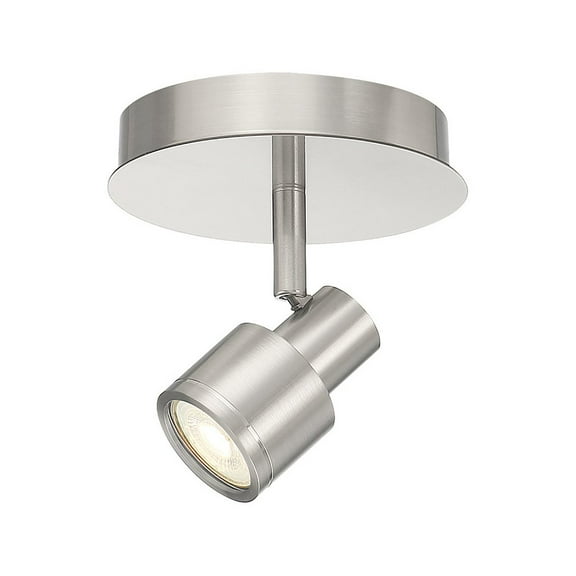 Access Lighting 1 Light Adjustable LED Flush Mount in Brushed Steel Color