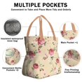 thumbnail image 3 of Pioneer Flower Floral Print Pattern Drawstring Lunch Bag Women - Drawstring Lunch Bag Insulated for Work Office - Stain-Resistant Large Lunchbags for Women with Multi-Pockets, 3 of 6