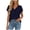 QRWX1-Navy, variant on Short Sleeve Shirts for Women V Neck Pleated Back Trendy Blouses Dressy Casual Lightweight Summer Tunic Tops Green M