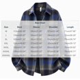 thumbnail image 3 of Kaemgyyd Men's Jackets Long Sleeve Casual Plaid Shacket Button down Collar Overshirt with Pockets（Dark Blue,XX-Large）, 3 of 6