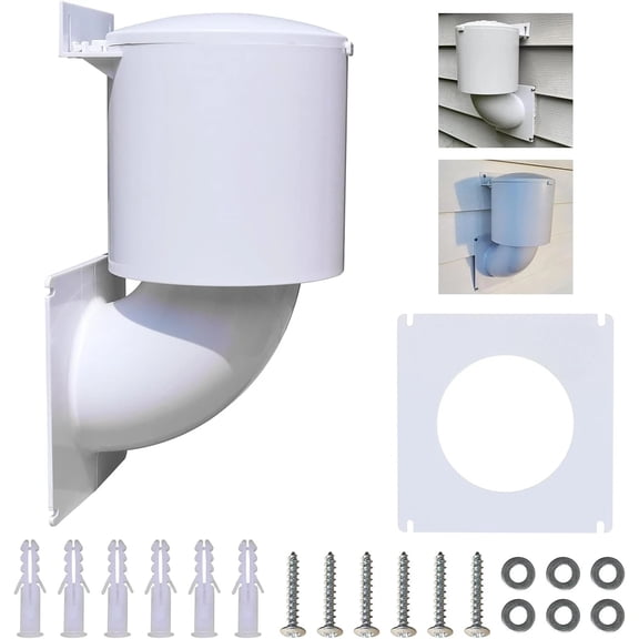 Dryer Vent Cover 4 Inch, Outdoor Dryer Vent Closure/Seal, Hood for Home Exterior