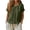 Army Green(Womens Tops), variant on Tops for Women Short Sleeve Cotton Linen Button Front Shirts Casual Crewneck Relaxed Fit Summer Blouses