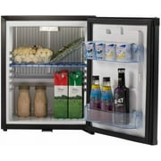 SMAD Mini Refrigerator 1.0 Cu ft, AC 110/DC 12V, Reversible Door, Silent Operation, Black
