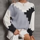 thumbnail image 3 of Gibobby Suéter de invierno para mujer, Suéter de cuello redondo para mujer, casual, manga larga, punto grueso, suéter suave(Negro,CH), 3 of 5