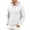 10#White, variant on Men's Knit Hooded Henley Shirt, Drawstring Long Sleeve Pullover Top, Textured Loose Fit Spring-Fall Casuall Daily Streetwear Clothes Black XL