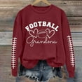 thumbnail image 1 of IMENGL Chandail à Col Rond à Manches Longues avec Lettrage « Grand-Maman » de Football, Rouge 3TG, Taille M-3TG, 1 of 4