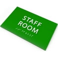 thumbnail image 2 of ADA CENTRAL SIGNS - 6" X4" Staff Room Sign - ADA Compliant Tactile Graphics Grade 2 Braille Text | Wall Mount Plastic Staff Privacy Signs for Offices, Hotels, Schools, Apartments, and Restaurants, 2 of 7
