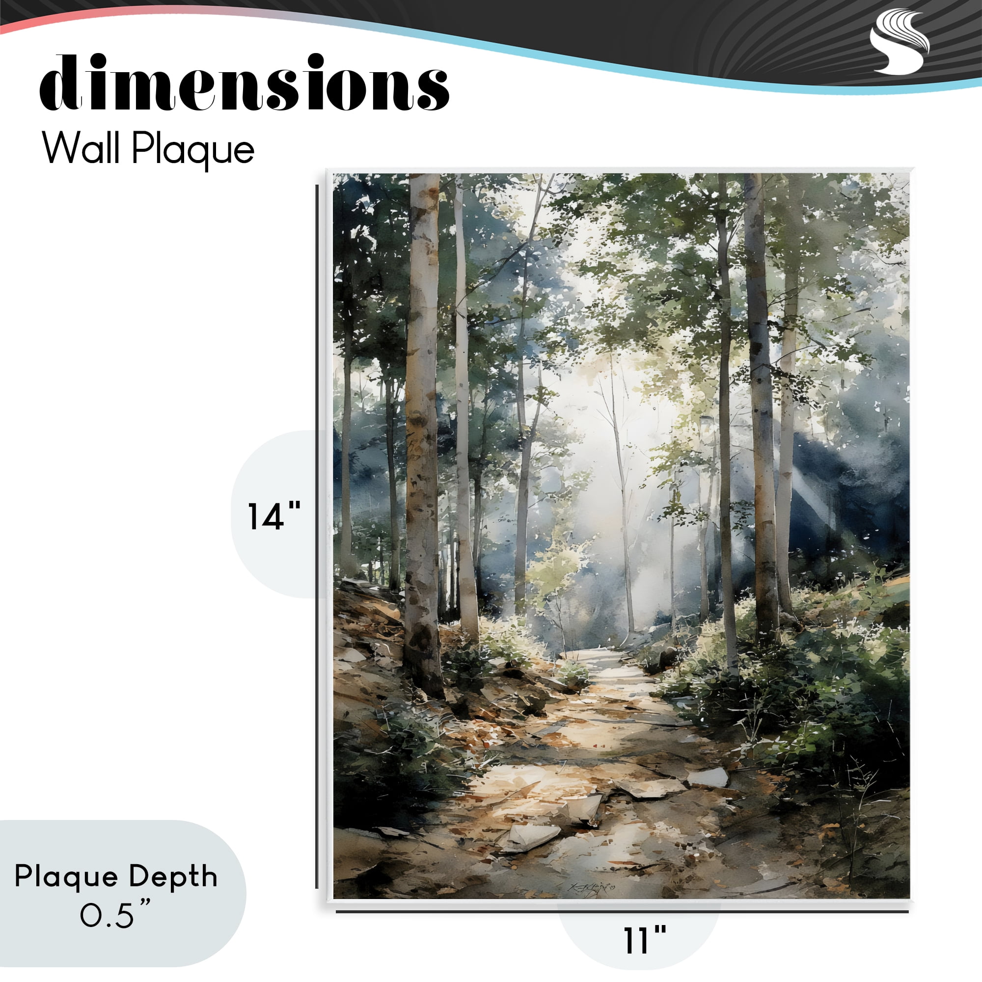 Stupell Industries Through The Woods Pathway Wall Plaque Art, design by Franklyn Gregory