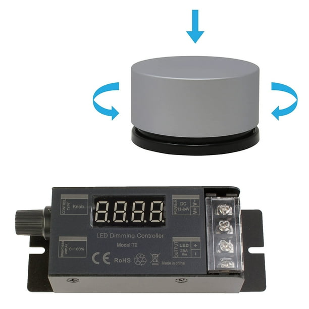 Heavy Duty LED light dimmer controller, manual switch with wireless