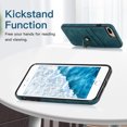 thumbnail image 2 of Fit for iPhone 7 / iPhone 8 / iPhone SE 2020 & 2022 Case with Card Pocket 360° Rotatable Ring Holder Kickstand, Shockproof Drop Resistant PU Leather Soft TPU Back Protective Phone Case, Blue, 2 of 8