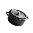 thumbnail image 3 of Horno holandés de hierro fundido con tapa, utensilios de cocina, olla para cocinar, sartén de doble asa para cocina, camping, repostería, pan, regalos 20cm, 3 of 8