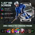 thumbnail image 3 of VOPOCO Smart Watches for Men (Answer/Make Calls) with LED Flashlight, 1.43"AMOLED Tactical Smartwatch with Compass 100+ Sports Modes Fitness Tracker with Heart Rate Sleep Monitor for Android iOS, 3 of 8