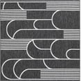 thumbnail image 2 of Unique Loom Outdoor Modern Collection Area Rug - Mod (7' 10" Square Black and White), 2 of 6