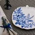 thumbnail image 3 of 6" Blue Floral Paradise Salad Plate Appetizer Set, 3 of 5