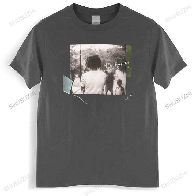 Camiseta de algodón para hombre camisa de marca de verano J Cole-4 Your Eyez Only negra