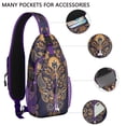 thumbnail image 2 of Ethnic Floral Sling Backpack – Chic Boho Crossbody Daypack, Lightweight Anti-Theft Travel Bag with Adjustable Strap & Multiple Compartments, 2 of 6