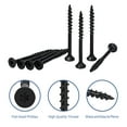thumbnail image 4 of Goobetter 2 Inch Wood Screws #8 x 2, 400PCS, Torx Star Flat Head, Fence Construction, Rust Resistant, T25 Bits Included, Black, 4 of 6