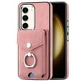 thumbnail image 2 of SaniMore for Samsung Galaxy S24 (6.2" 2024) Wallet Case,Back Flip Cash Pocket 360° Rotating Metal Holder Kickstand PU Leather Shockproof TPU Card Slots Magnetic Car Mount Wear-resistant Shell, Pink, 2 of 13