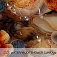 thumbnail image 3 of Shell Waterproof Printed Shower Curtain Sets with Hook for Bathroom Decoration - Bathroom Curtain for Home Decor, 3 of 5