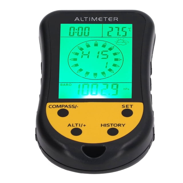 Altimètre Numérique, Altimètre Numérique Rétroéclairage 8 en 1 Portable pour les Sports de Plein Air