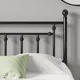 thumbnail image 4 of Einfach Queen Size Metal Platform Bed Frame with Victorian Style Headboard & Footboard, Under-Bed Storage, Black, 4 of 8