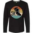 thumbnail image 3 of Inktastic 5K Race Running Retro Sunset Runner Long Sleeve T-Shirt, 3 of 5