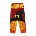 thumbnail image 6 of Uemuo Halloween Pumpkin Pattern Women's Wide Leg Palazzo Lounge Pants with Pockets Light Weight Loose Comfy Casual Pajama Pants-Medium, 6 of 9