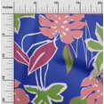 thumbnail image 2 of oneOone Polyester Spandex Blue Fabric Abstract Tropical Floral Sewing Material Print Fabric By The Yard 56 Inch Wide, 2 of 4