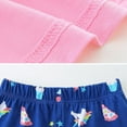 thumbnail image 6 of Hotiary Baby Kids Girl's Cotton Outfits Cartoon Print Short Sleeve T-shirt Top + Elastic Waistband Shorts 2 Piece Sets Toddler Clothes for 2-7 Years, 6 of 7