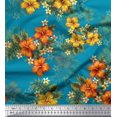 thumbnail image 1 of Soimoi Rayon Fabric Floral & Leaves Tropical Decor Fabric Printed Yard 56 Inch Wide, 1 of 2