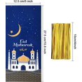 thumbnail image 2 of 100 Piezas Eid Mubarak Fiesta Hospitalidad Ramadán Bolsa Mezquita Bolsa de Regalo Impreso en Azul Oro Transparente Celofán Bolsa de Caramelo Plata Eid Mubarak ER, 2 of 5
