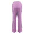 thumbnail image 3 of Women's Pants Plus Size Casual Jogger Pants for Women Solid Color Comfy High Rise Pants for Women Fashion Loose Fit Workout Pants(Pink XL), 3 of 4