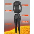 thumbnail image 6 of ANFERRY Womens Ski Thermal Set Sweat Wicking Seamless Warm Outfit Sets Crew Neck Base Layers Fall Winter, 6 of 9
