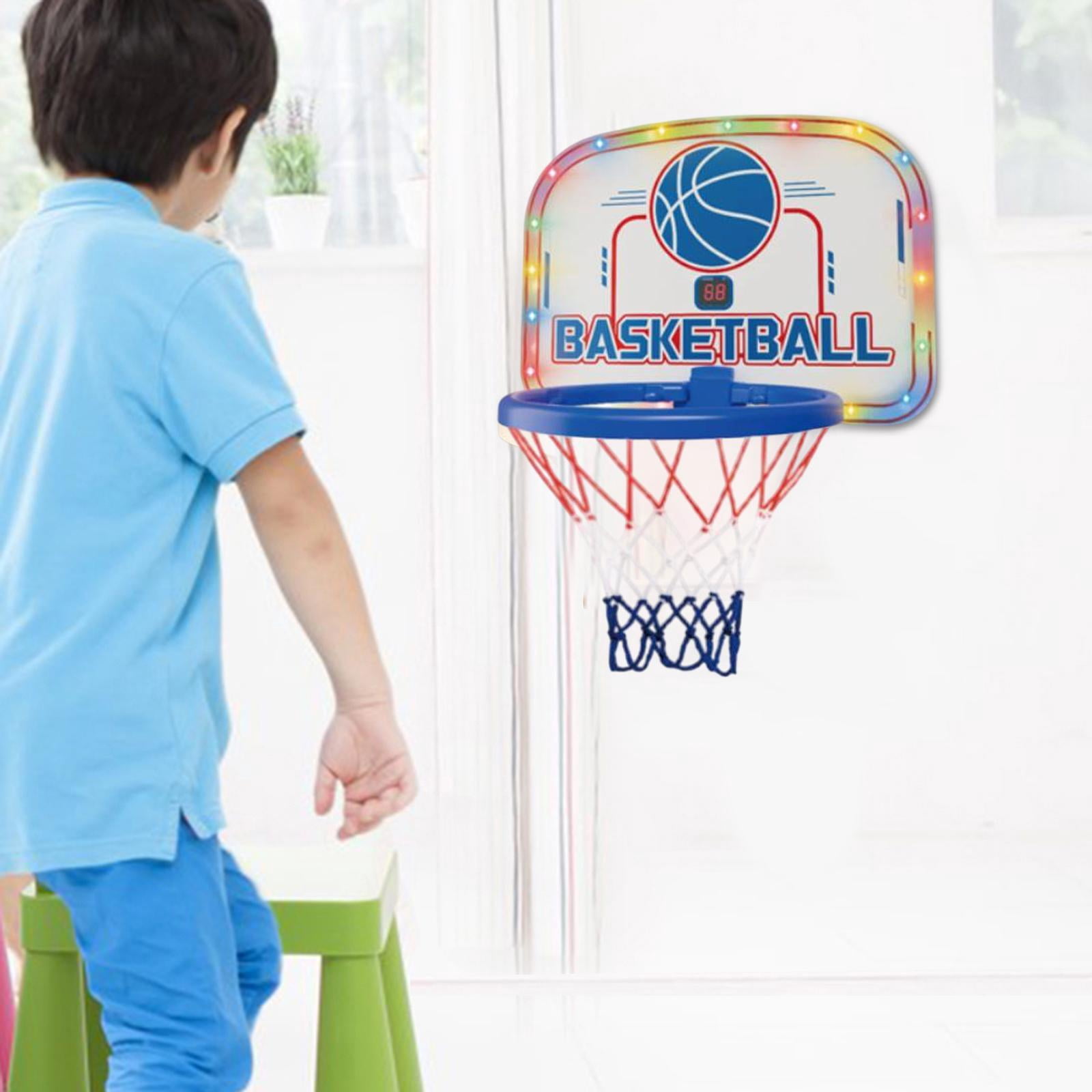 funtasica Basketball Hoop Set Mini Basketball Hoop Toys Kit Wall Mount for Kids Birthday Orange Blue