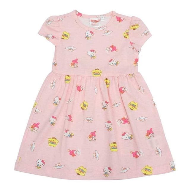 Vestido Hello Kitty & Friends para Niña Estampado Rosa Talla 2