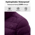 thumbnail image 6 of Wantdo Women's Puffy Coat Lightweight Recycled Fleece Jacket Puffer Jacket with Hood Dark Purple 2XL, 6 of 7