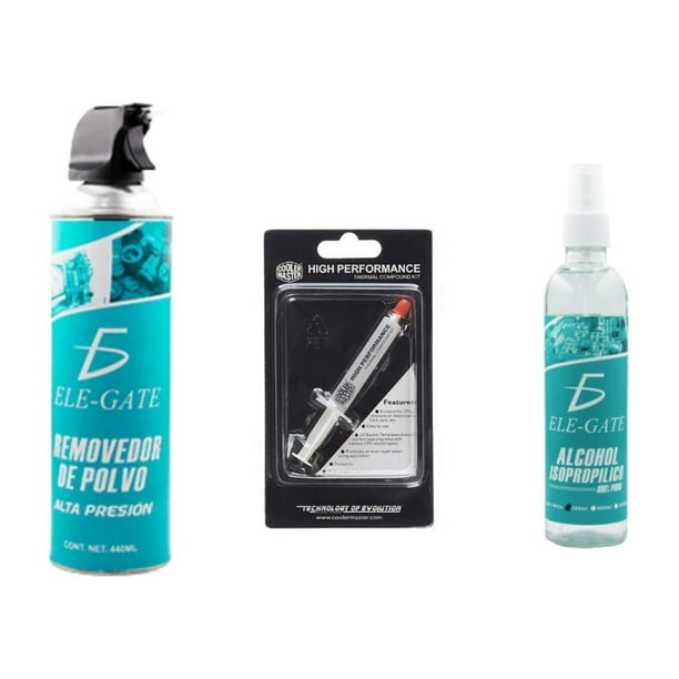 Kit de Mantenimiento PC Aire Alcohol Pasta Térmica 24 Tecno Aire Alcohol pasta cooler master